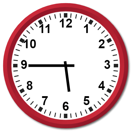 0545 Hours Military Time on the Analog Clock