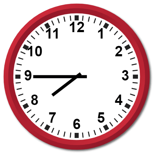 0745 Hours Military Time on the Analog Clock