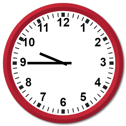 0945 military time analog clock